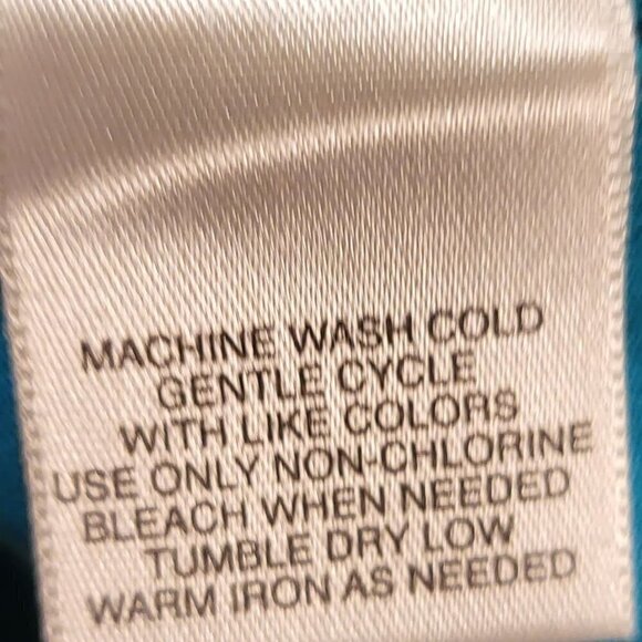 Duo Maternity Stretch Collard Sleeveless Tank With Tie Back Teal Size XL - Picture 8 of 8